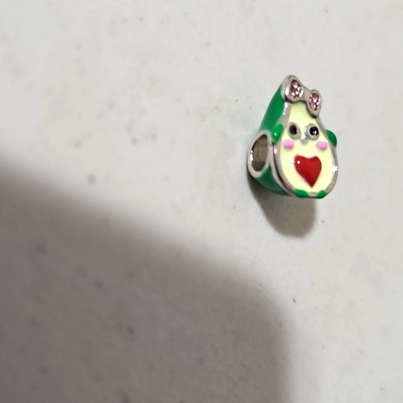 Cute Avocado Charm with Heart and Bow - Picture 4 of 10